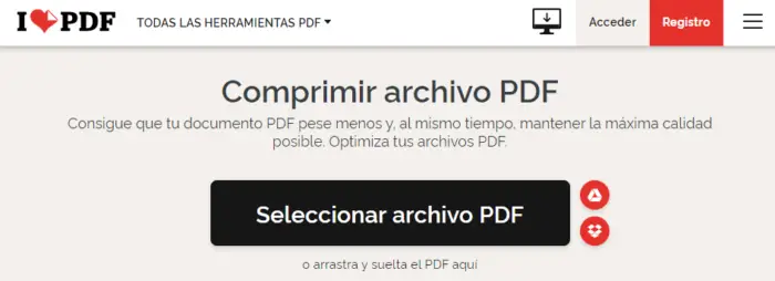 Comprimir archivo PDF