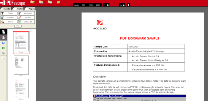 Descargar PDFescape online