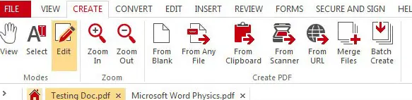 PDFescape Desktop Opciones